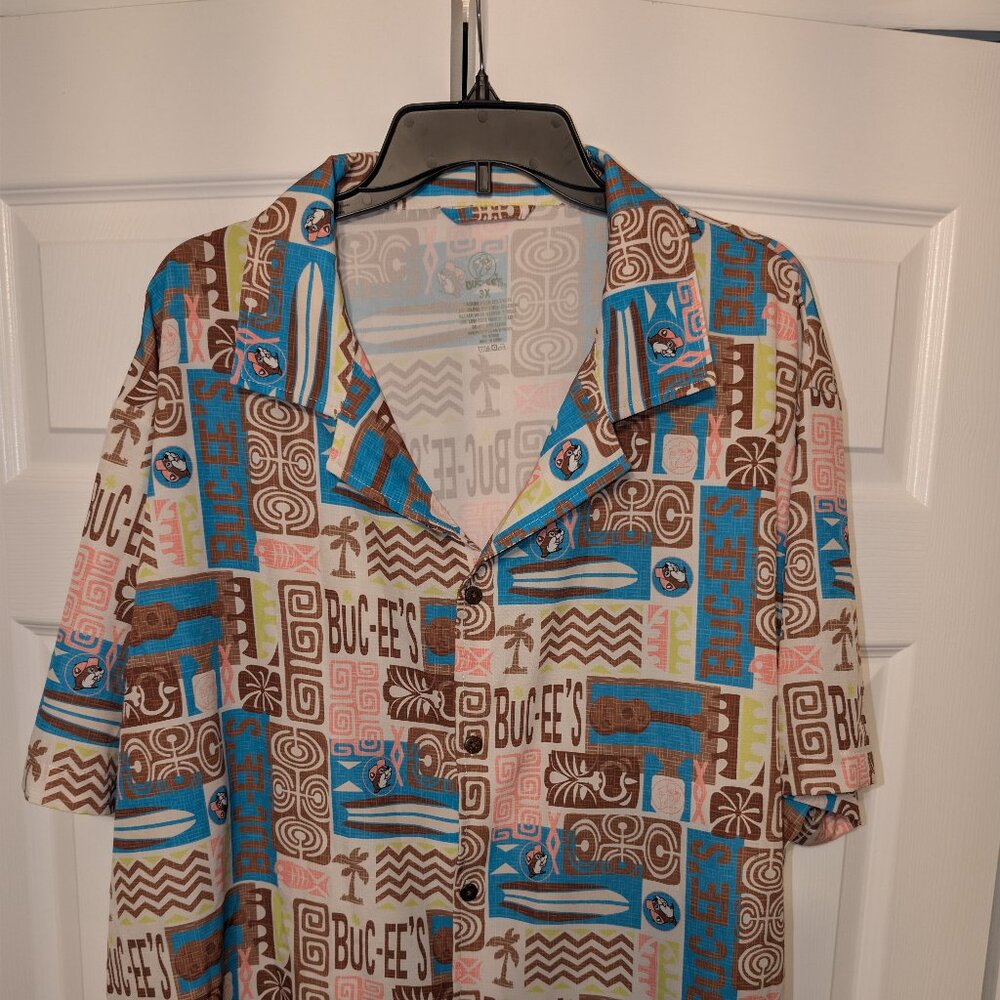 Buc-ee’s 2025 Tiki Hawaiian Camp Shirt - Men’s 3XL - Like New
